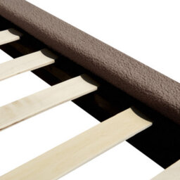 Beliani Bed Boucle Melle 180 X 200 Cm (Eu Super King) Brown - thumbnail 8