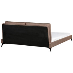 Beliani Bed Boucle Melle 180 X 200 Cm (Eu Super King) Brown - thumbnail 7