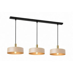 Luminosa Lighting Luminosa Latte Bar Pendant Ceiling Light Beige, Gold 3X E27 - thumbnail 1
