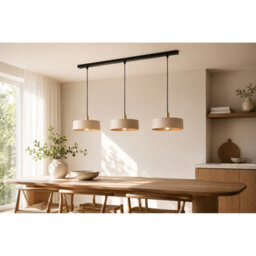 Luminosa Lighting Luminosa Latte Bar Pendant Ceiling Light Beige, Gold 3X E27 - thumbnail 4