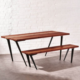 Timber Foundry Angled Leg Dining Table 4-6 Seater, Dark Walnut - thumbnail 1