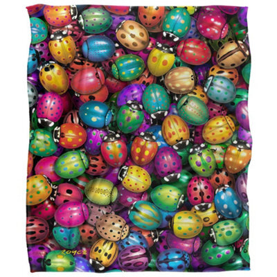 Royce Mcclure Silky Colourful Beetle Supersoft Blanket Multicoloured (152Cm X 127Cm) - image 1