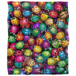 Royce Mcclure Silky Colourful Beetle Supersoft Blanket Multicoloured (152Cm X 127Cm)