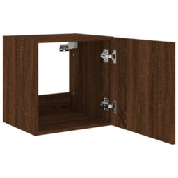 Walplus Tv Wall Cabinet With Led Lights Brown Oak 40.5X35X40 Cm - thumbnail 8