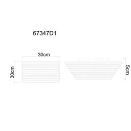 Luminosa Lighting Luminosa Hayden 30Cm Integrated Led Semi Flush Ceiling Light Matt Black Led 3000K - thumbnail 7