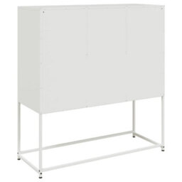 Berkfield Sideboard White 100.5X39X107 Cm Steel - thumbnail 8