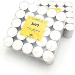 Zuvo 8-Hour Unscented Tea Light Candles (50-Pack) - Long-Lasting With Cotton Wicks, Clean Burning, 3.8 X 2.3 Cm, White - thumbnail 6