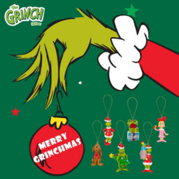 Grinch Christmas Tree Hanging 3D Decoration 6.5 X 4Cm Variety 6 Pack - thumbnail 6