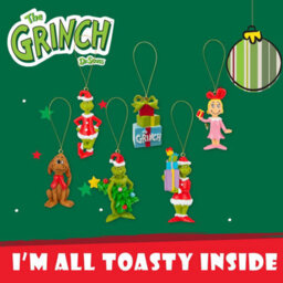 Grinch Christmas Tree Hanging 3D Decoration 6.5 X 4Cm Variety 6 Pack - thumbnail 4