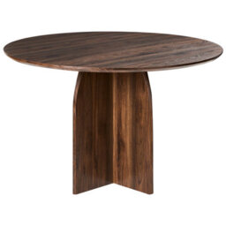 Beliani Dining Table Yarra Dark Brown 120 Cm 120 Cm - thumbnail 1