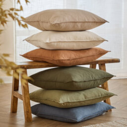 Yard Slub Cotton Polyester Filled Cushion, Linen White, 50 X 50Cm - thumbnail 5