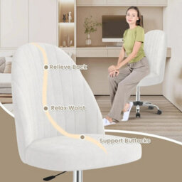 White Windsor Dressing Stool Soft Seat - thumbnail 6