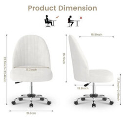 White Windsor Dressing Stool Soft Seat - thumbnail 2