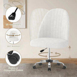 White Windsor Dressing Stool Soft Seat - thumbnail 4