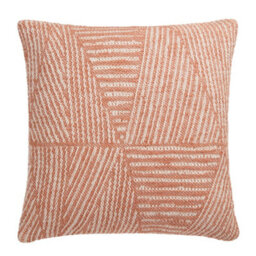 Appletree Myan Woven Geometric Mosaic Design Terracotta Filled Cushion - thumbnail 2