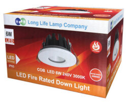 Long Life Lamps Company 6W Modern Led Recessed Fire Rated Ceiling Downlight Ip65 3000K - thumbnail 9