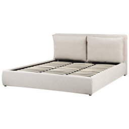 Beliani Ottoman Bed Fabric Bajonna 180 X 200 Cm (Eu Super King) Beige - thumbnail 6