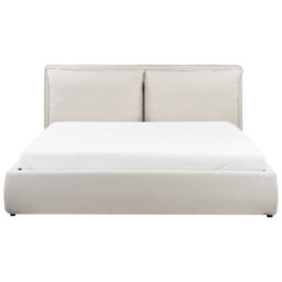 Beliani Ottoman Bed Fabric Bajonna 180 X 200 Cm (Eu Super King) Beige - thumbnail 7