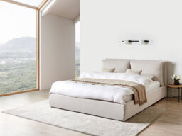 Beliani Ottoman Bed Fabric Bajonna 180 X 200 Cm (Eu Super King) Beige - thumbnail 2