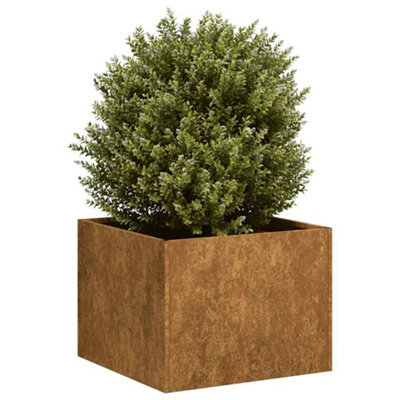 Berkfield Planter Rusty 40X40X30 Cm Weathering Steel - image 1