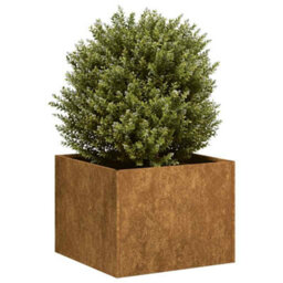 Berkfield Planter Rusty 40X40X30 Cm Weathering Steel - thumbnail 1