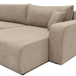 Piano L Maxi Large Corduroy Corner Sofa Bed With Storage And Bedding Compartment Versatile L Shaped Settee For Living Room Blue - thumbnail 3