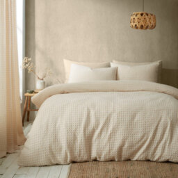 Pineapple Elephant Muscat Waffle Single Duvet Cover Set With Pillowcases Natural - thumbnail 1