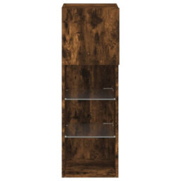Walplus Tv Cabinets With Led Lights 2 Pcs Smoked Oak 30.5X30X90 Cm - thumbnail 9