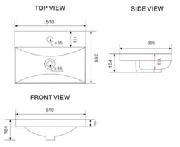 Affine 500mm Floorstanding Vanity Unit White Black Ceramic Basin Soft Close Doors - thumbnail 6