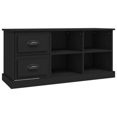 Berkfield Durable Tv Cabinet Black 102X35.5X47.5 Cm Engineered Wood - image 1