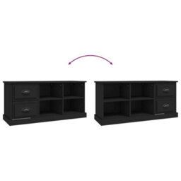 Berkfield Durable Tv Cabinet Black 102X35.5X47.5 Cm Engineered Wood - thumbnail 9