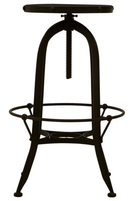Orsina Industrial Styled Black And Green Finish Bar Stool, Durable Counter Seat, Metal Stool With Green Marble - image 1