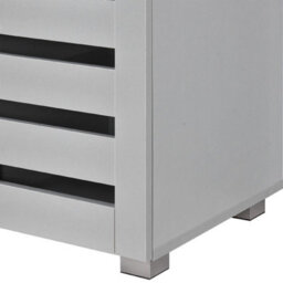 Swish Furniture Euston Modern Light Grey 3 Door 5 Tier Shoe Cabinet - thumbnail 7