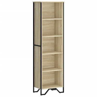 Berkfield Modern Bookcase Sonoma Oak 50X31X169 Cm Engineered Wood