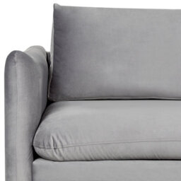 Beliani Sofa 3 Seater Vinterbro Velvet Grey - thumbnail 7
