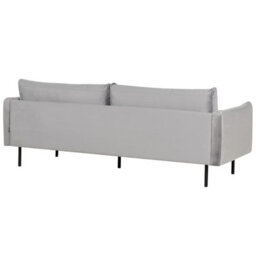 Beliani Sofa 3 Seater Vinterbro Velvet Grey - thumbnail 5