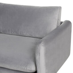 Beliani Sofa 3 Seater Vinterbro Velvet Grey - thumbnail 8