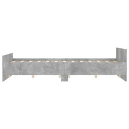 Berkfield Bed Frame With Headboard And Footboard Concrete Grey 120X190 Cm - thumbnail 5