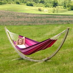 Amazonas Tahiti Candy Single Garden Hammock Weather Resistant Elltex Fabric Pink Purple 120Kg - thumbnail 3