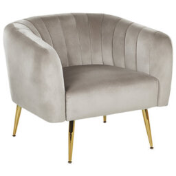 Beliani  Armchair Laconia Velvet Taupe