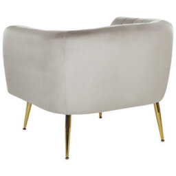 Beliani  Armchair Laconia Velvet Taupe - thumbnail 5