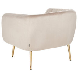 Beliani  Armchair Laconia Velvet Taupe - thumbnail 6
