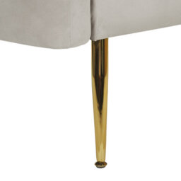 Beliani  Armchair Laconia Velvet Taupe - thumbnail 7