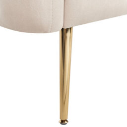 Beliani  Armchair Laconia Velvet Taupe - thumbnail 8