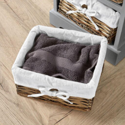 Home Source Lichfield Fully Assembled 4 Wicker Basket Drawer Chest Storage Unit Grey - thumbnail 2