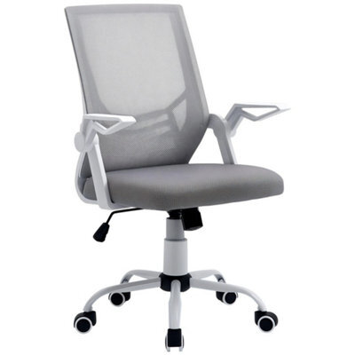 Mesh Swivel Office Chair Task Computer Chair   Lumbar Support, Grey - image 1