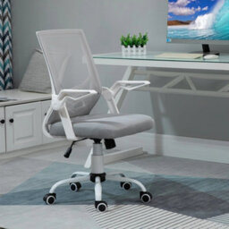 Mesh Swivel Office Chair Task Computer Chair   Lumbar Support, Grey - thumbnail 2
