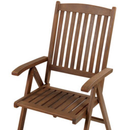 Beliani Set Of 6 Garden Chairs With Cushions Amantea Acacia Wood Blue - thumbnail 9