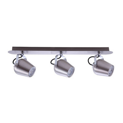 Luminosa Lighting Luminosa Modern Spotlights Satin Nickel 3 Light  Led, Gu10