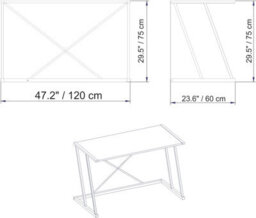 Decorotika Anemon Computer Desk White - thumbnail 5